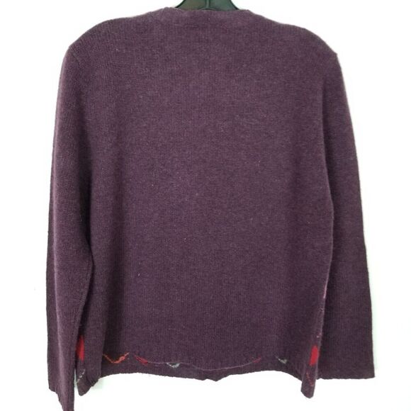 Field Gear Women Shetland Wool Diamond Sweater Pullover Sz M Purple Warm - Picture 4 of 6